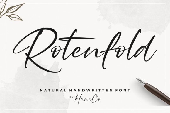 Rotenfold: A Stylish Handwritten Font for Crafters